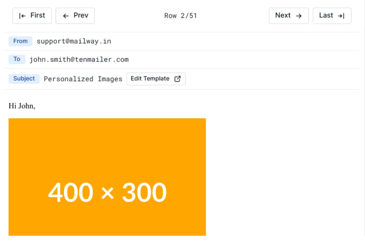 Previewing personalized images in your campaign
