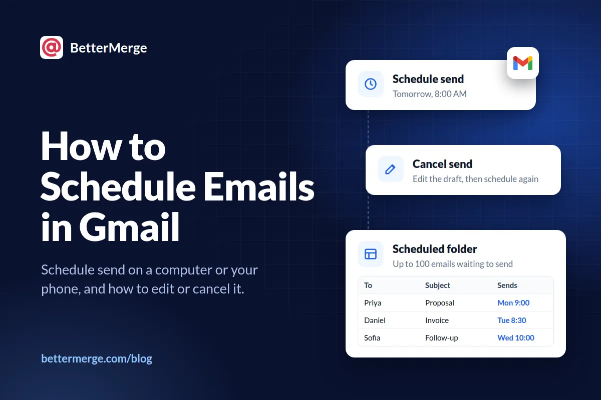 How to schedule emails in Gmail