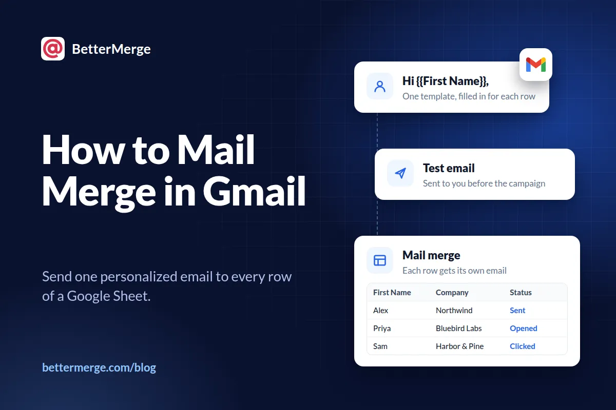 How to mail merge in Gmail