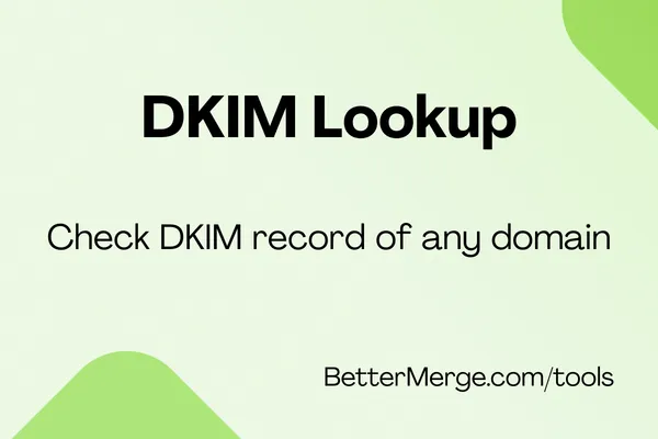 DKIM record lookup tool illustration image