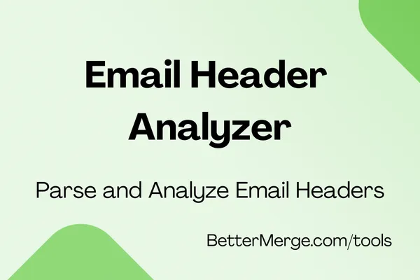 Email header analyzer tool