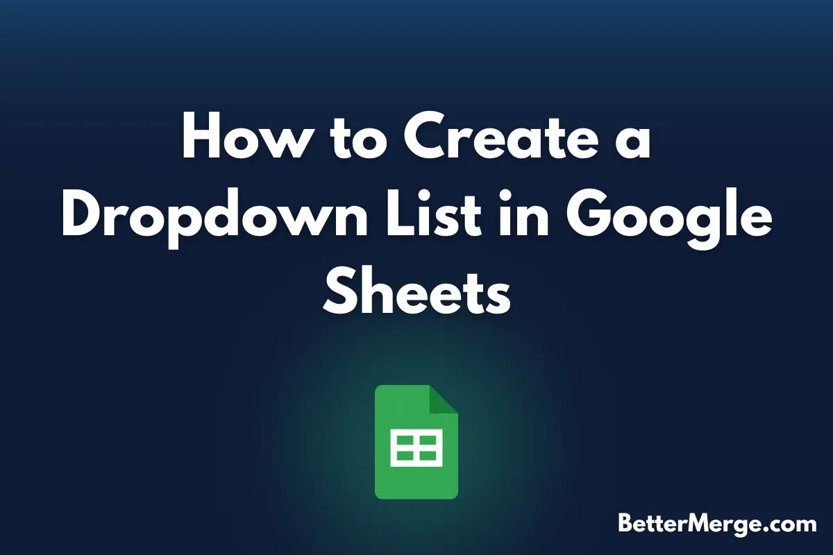 how to create a dropdown list in google sheets blog cover image