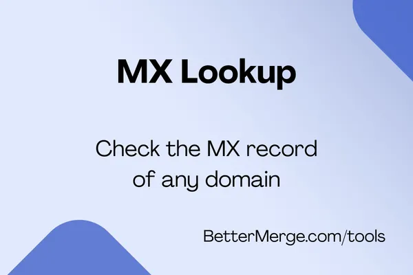 MX record lookup tool illustration image