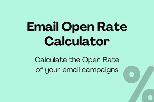 Email open rate calculator graphics