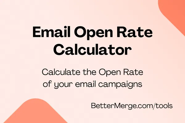 Email open rate calculator tool illustration image