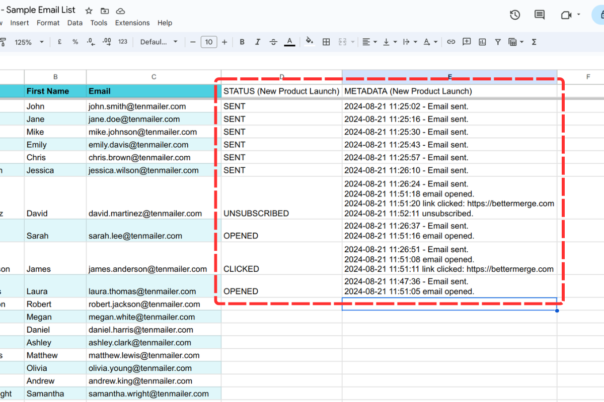 Real-Time Logs in Google Sheets